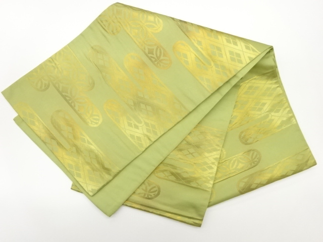 6579693: JAPANESE KIMONO / VINTAGE FUKURO OBI / WOVEN RHOMBUS